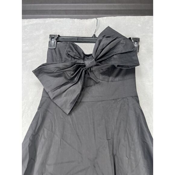 Anthropologie Hutch Bow-Tie Maxi Dress Black Strapless Size 6 - Picture 4 of 9